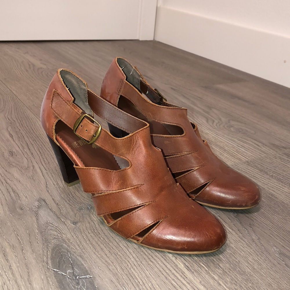 Brown Booties With Cutouts